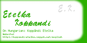 etelka koppandi business card